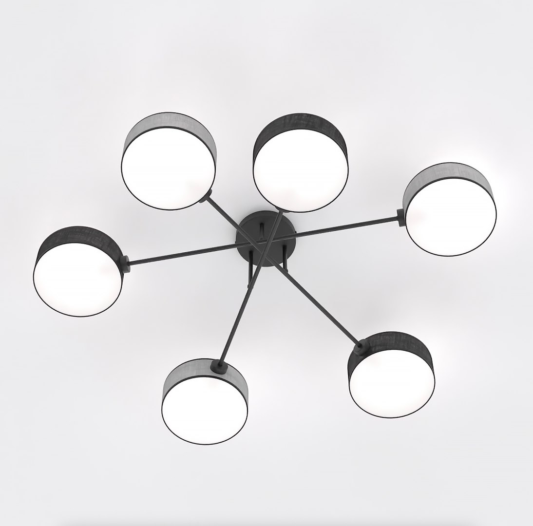 Plafondlamp Toonis Zwart Ø20 cm - Afbeelding 3