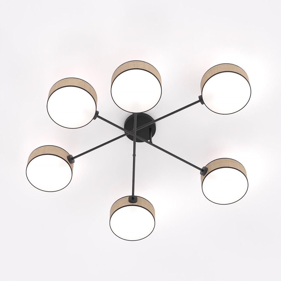 Plafondlamp Prollero Bruin Ø20 cm - Afbeelding 3