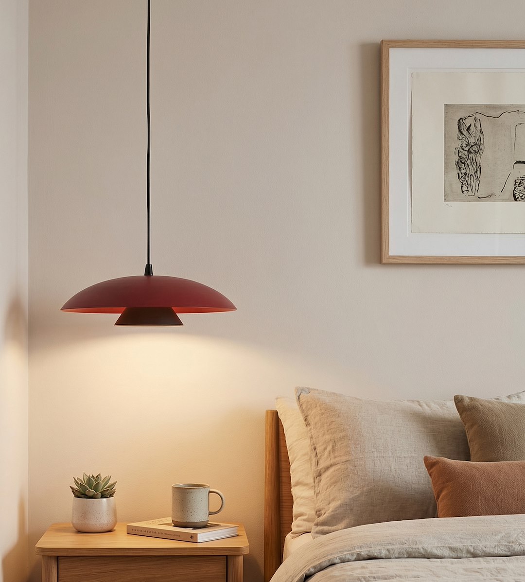 Hanglamp Heby Bordeaux - Afbeelding 3