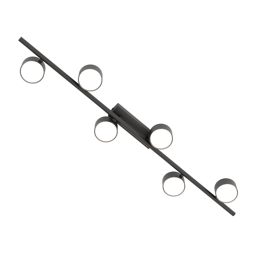 Plafondlamp Gauber Zwart Ø8 cm - Afbeelding 3
