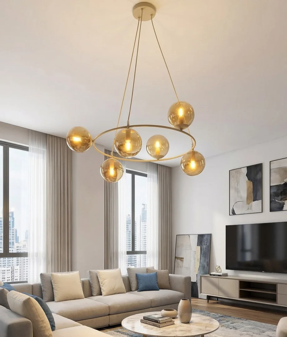 Hanglamp Peissero Beige Ø14 cm - Afbeelding 4