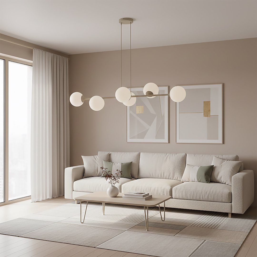 Hanglamp Preirnor Beige Ø14 cm - Afbeelding 4