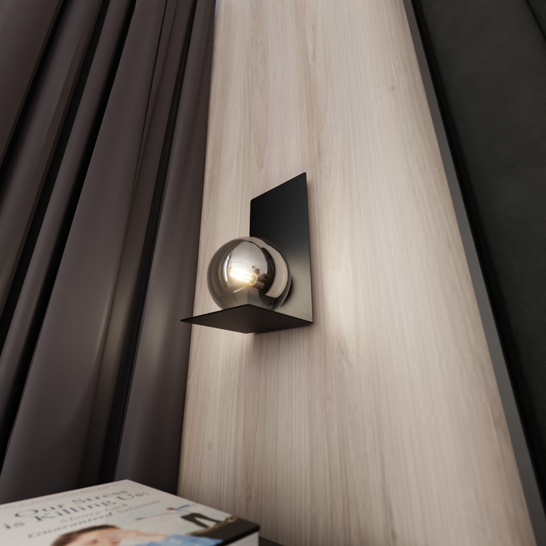 Wandlamp Plymouth Zwart Ø14 cm - Afbeelding 4
