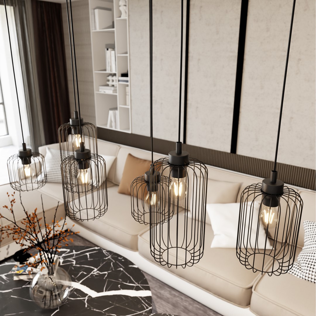 Hanglamp Meevund Zwart Ø16 cm - Afbeelding 4