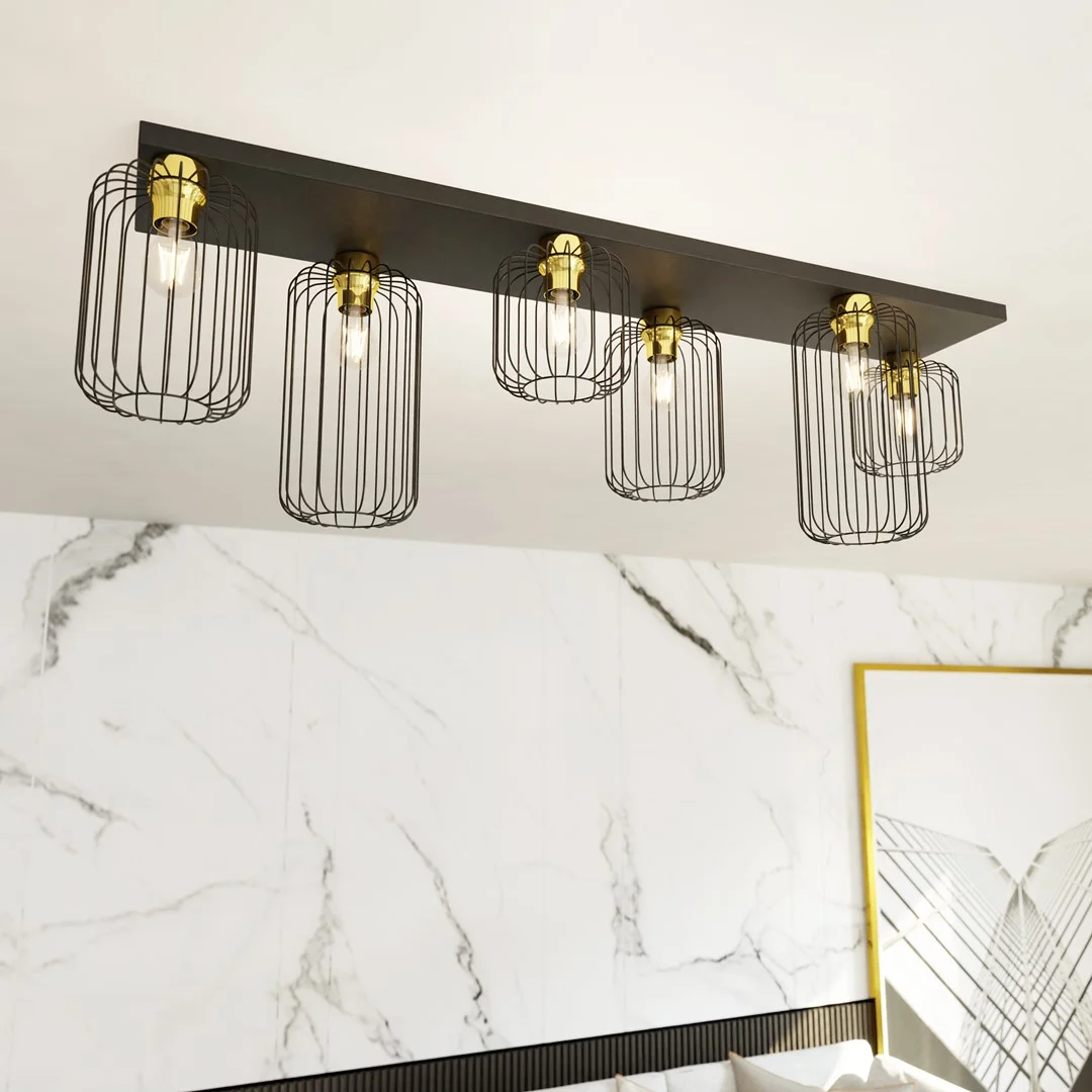 Plafondlamp Gieloro Zwart Ø16 cm - Afbeelding 4