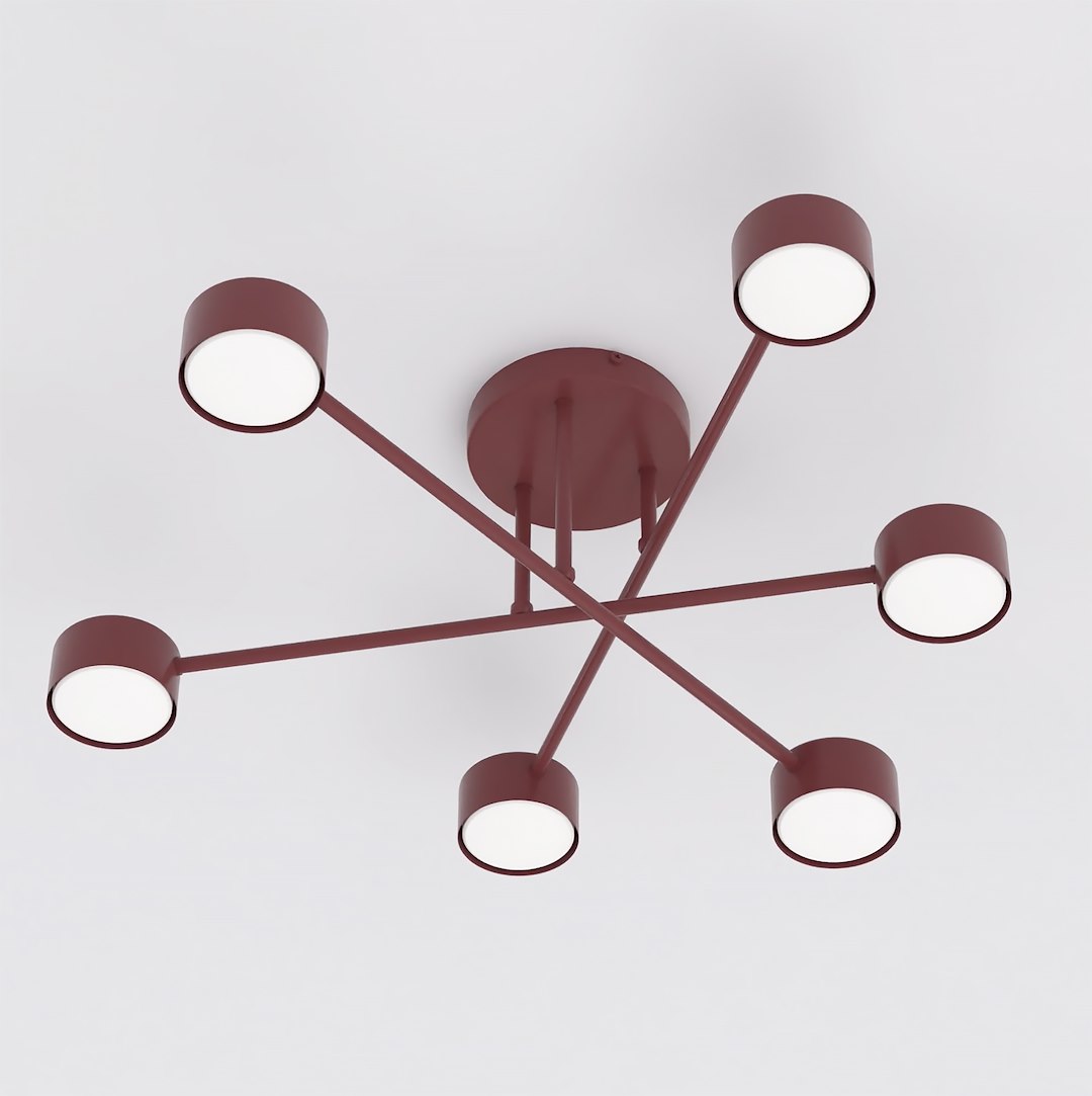 Plafondlamp Causon Bordeaux - Afbeelding 4