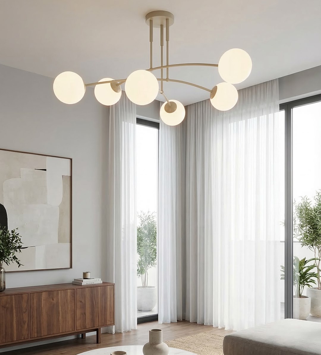 Plafondlamp Puntar Beige Ø14 cm - Afbeelding 4