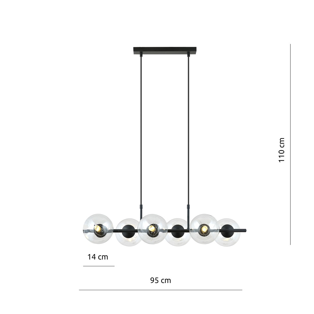 Hanglamp Lomi Zwart Ø14 cm - Afbeelding 4