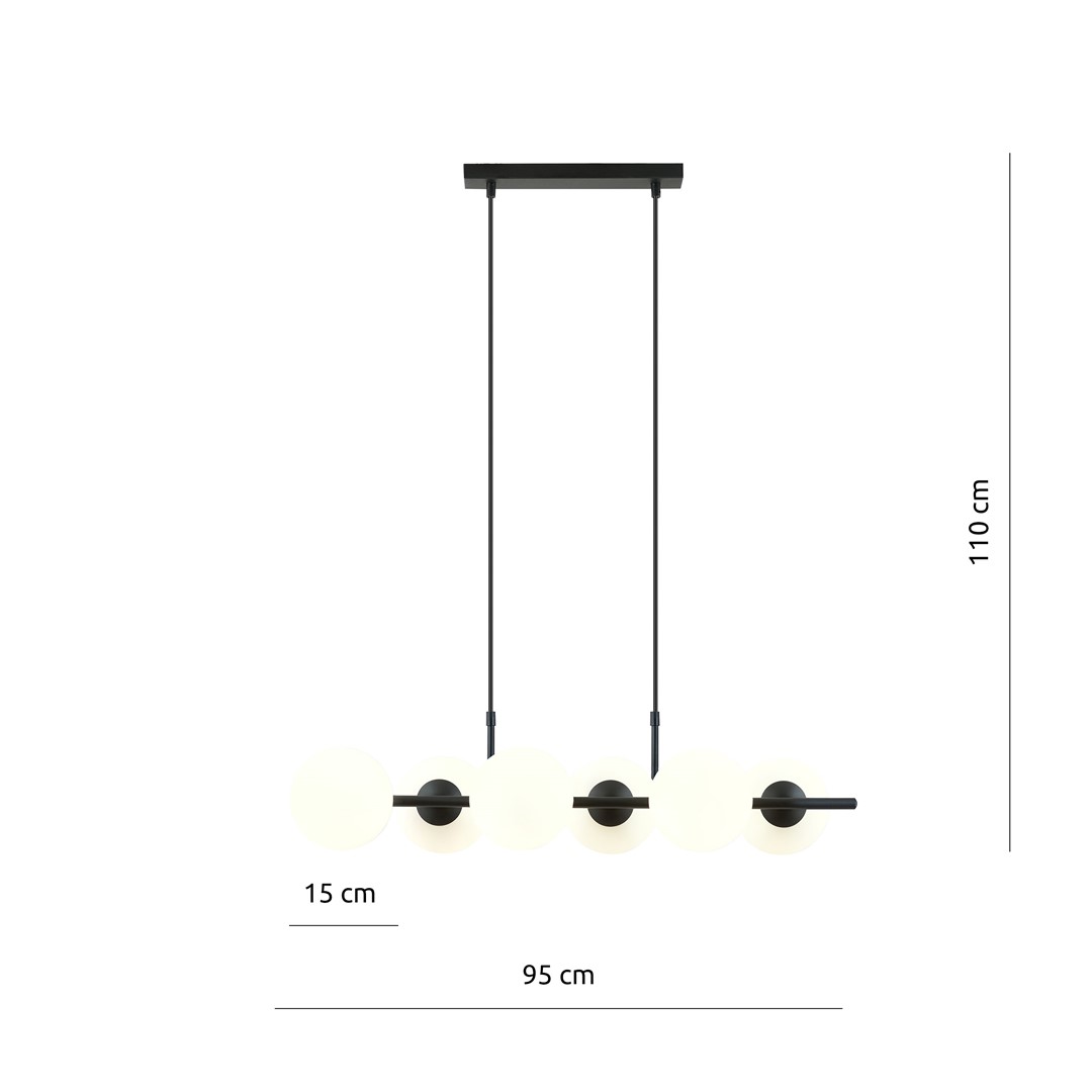 Hanglamp Marta Zwart Ø15 cm - Afbeelding 4