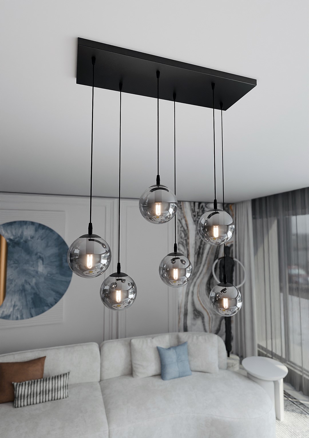 Hanglamp Hestun Zwart Ø14 cm - Afbeelding 4