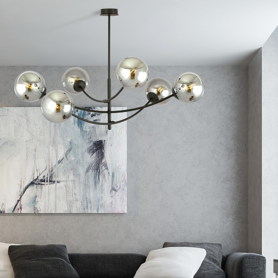 Plafondlamp Rendin Zwart Ø14 cm - Afbeelding 4
