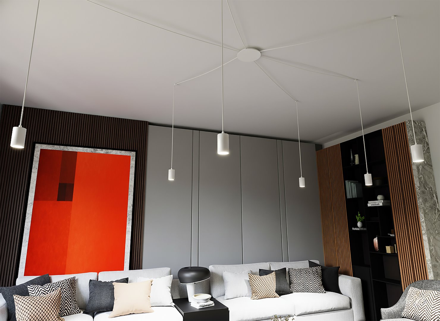 Hanglamp Skeril Wit - Afbeelding 4
