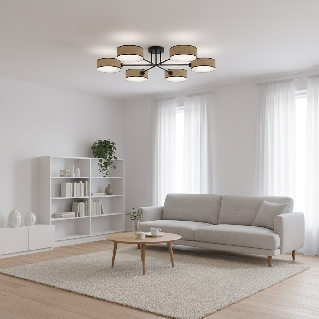Plafondlamp Prollero Bruin Ø20 cm - Afbeelding 4
