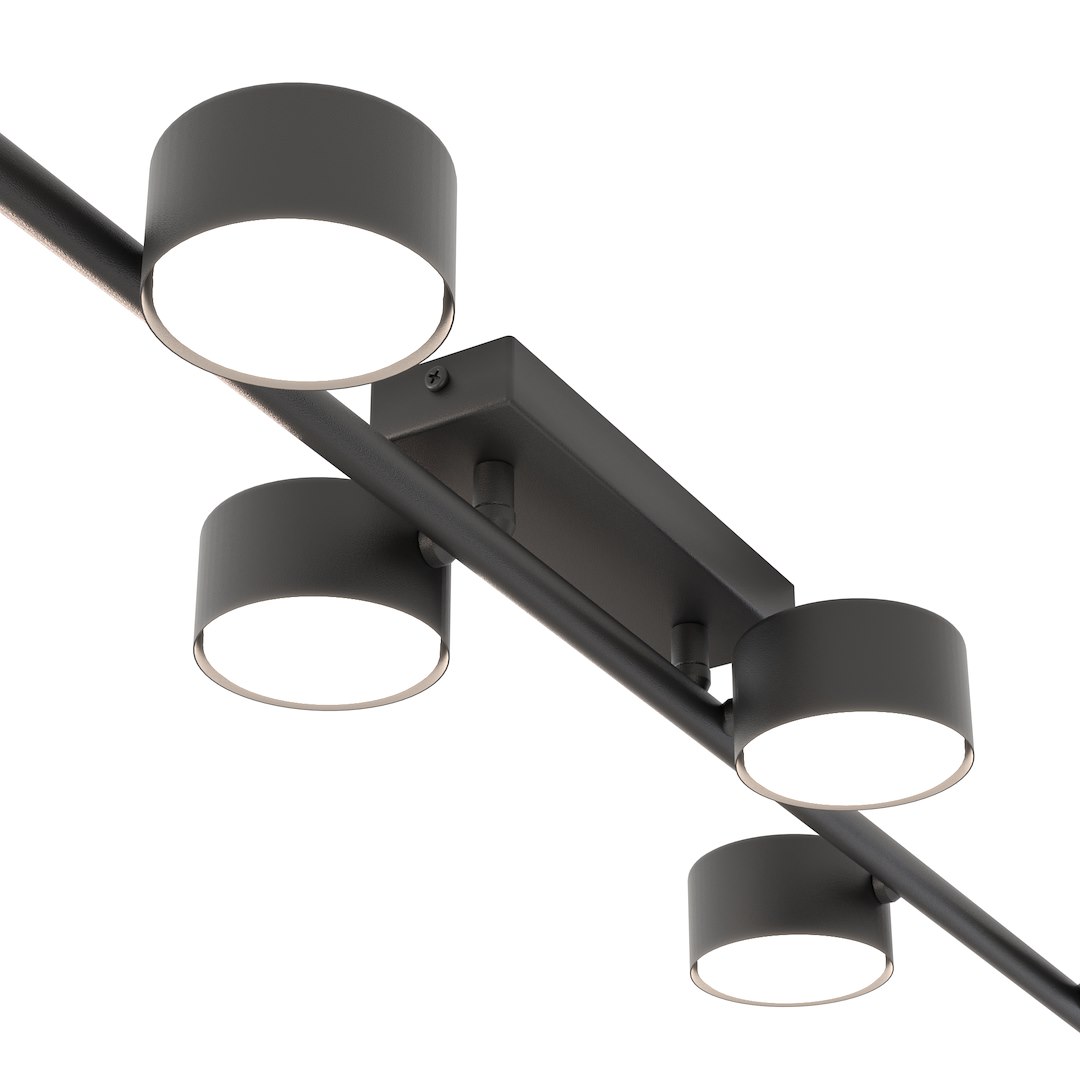 Plafondlamp Gauber Zwart Ø8 cm - Afbeelding 4
