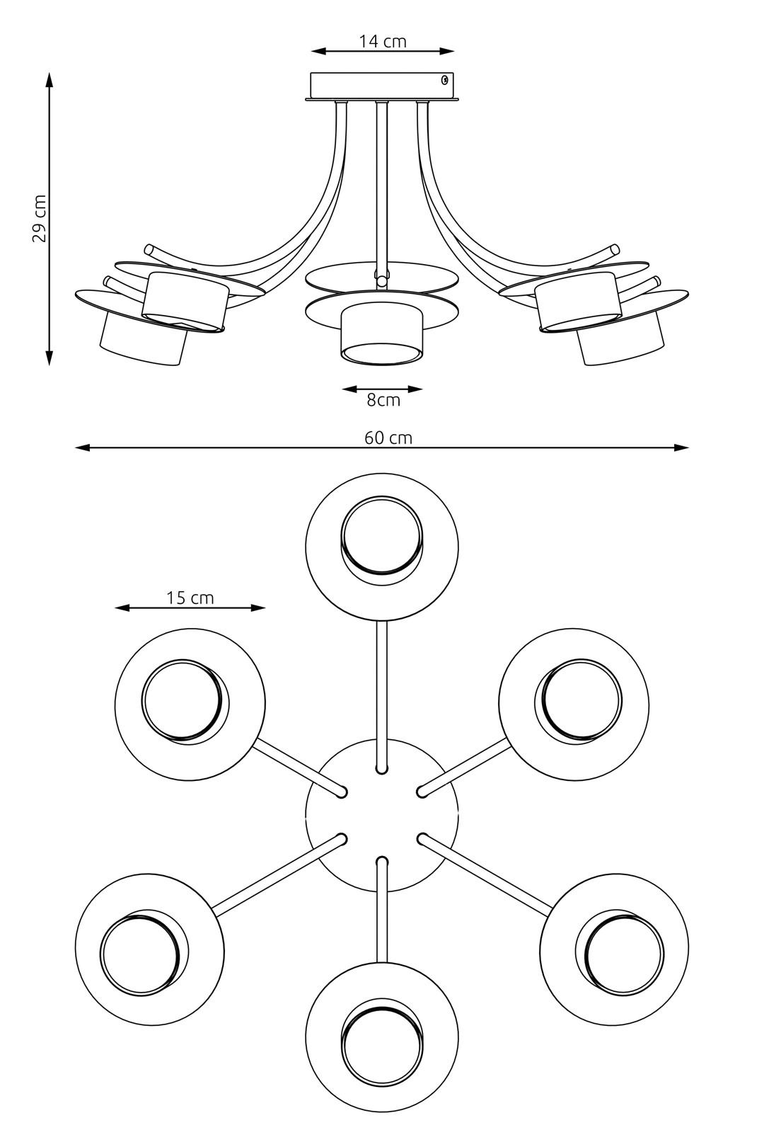 Plafondlamp Brorni Zwart - Afbeelding 5