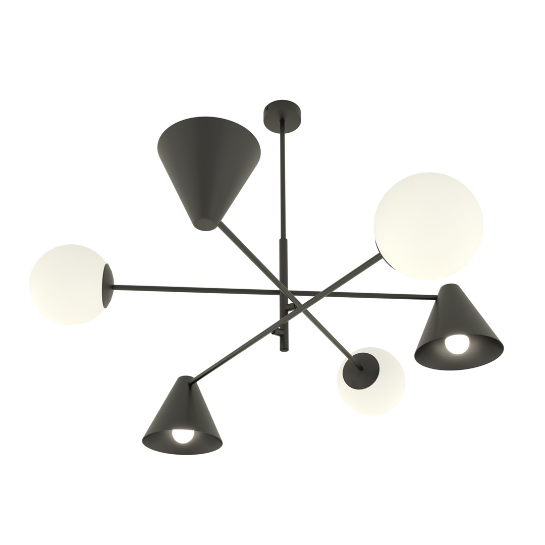 Kroonluchter Feinos Zwart Ø15 cm - Afbeelding 5