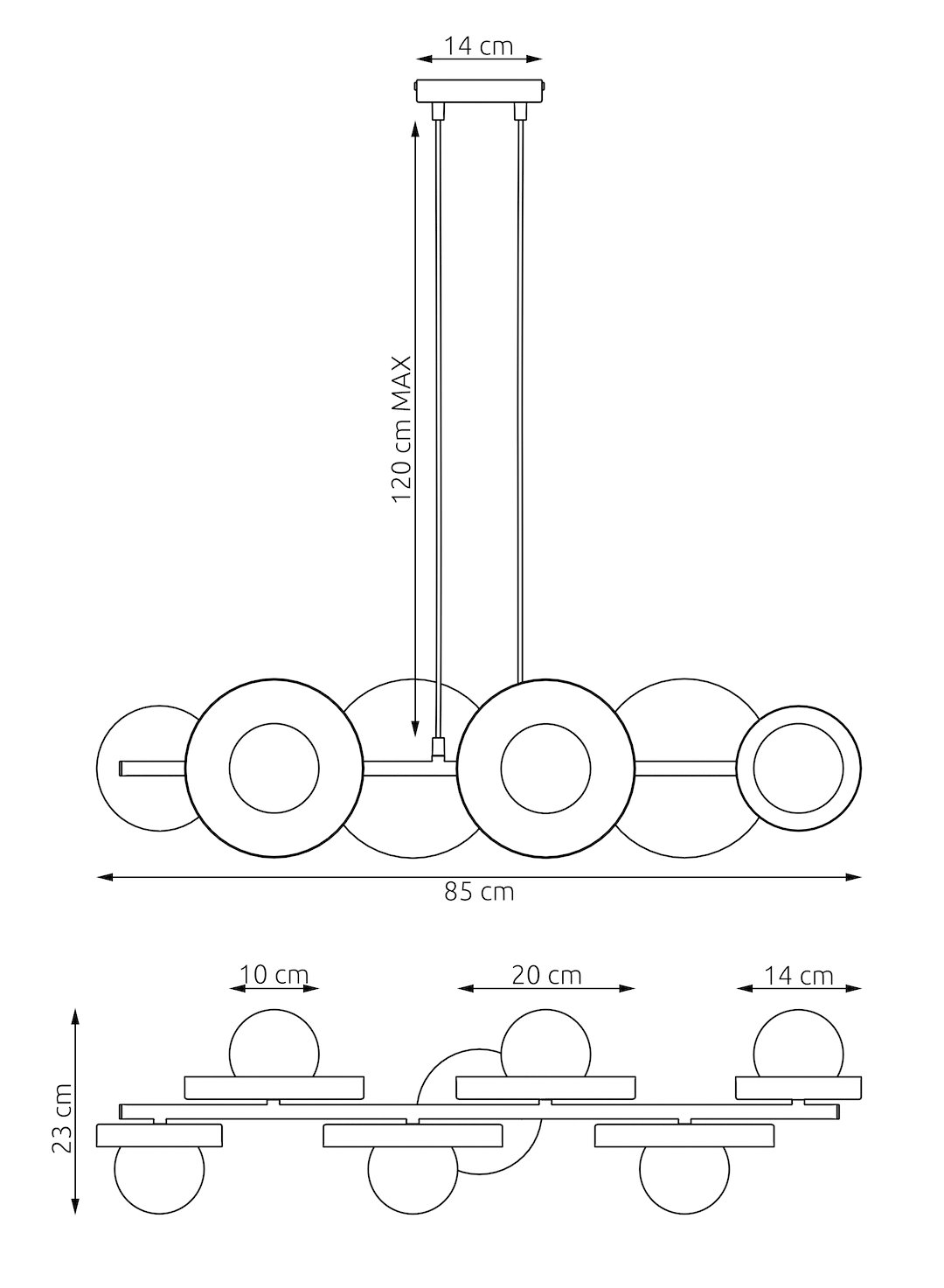 Hanglamp Prandund Wit Ø10 cm - Afbeelding 5