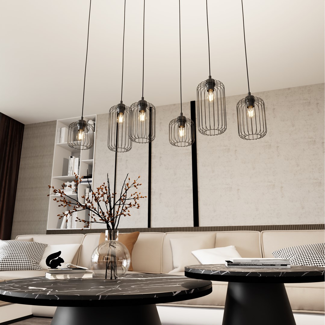 Hanglamp Meevund Zwart Ø16 cm - Afbeelding 5