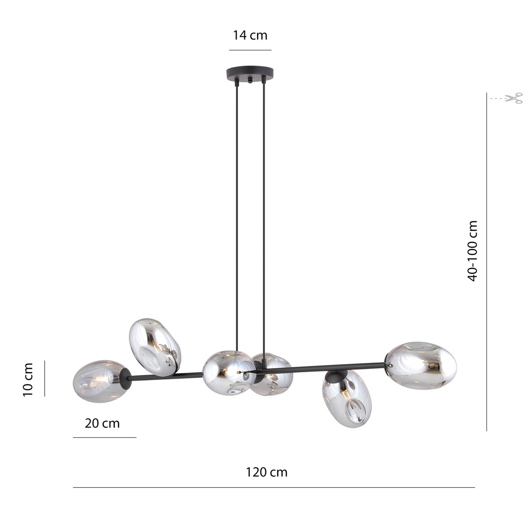 Hanglamp Leiden Zwart Ø12 cm - Afbeelding 5