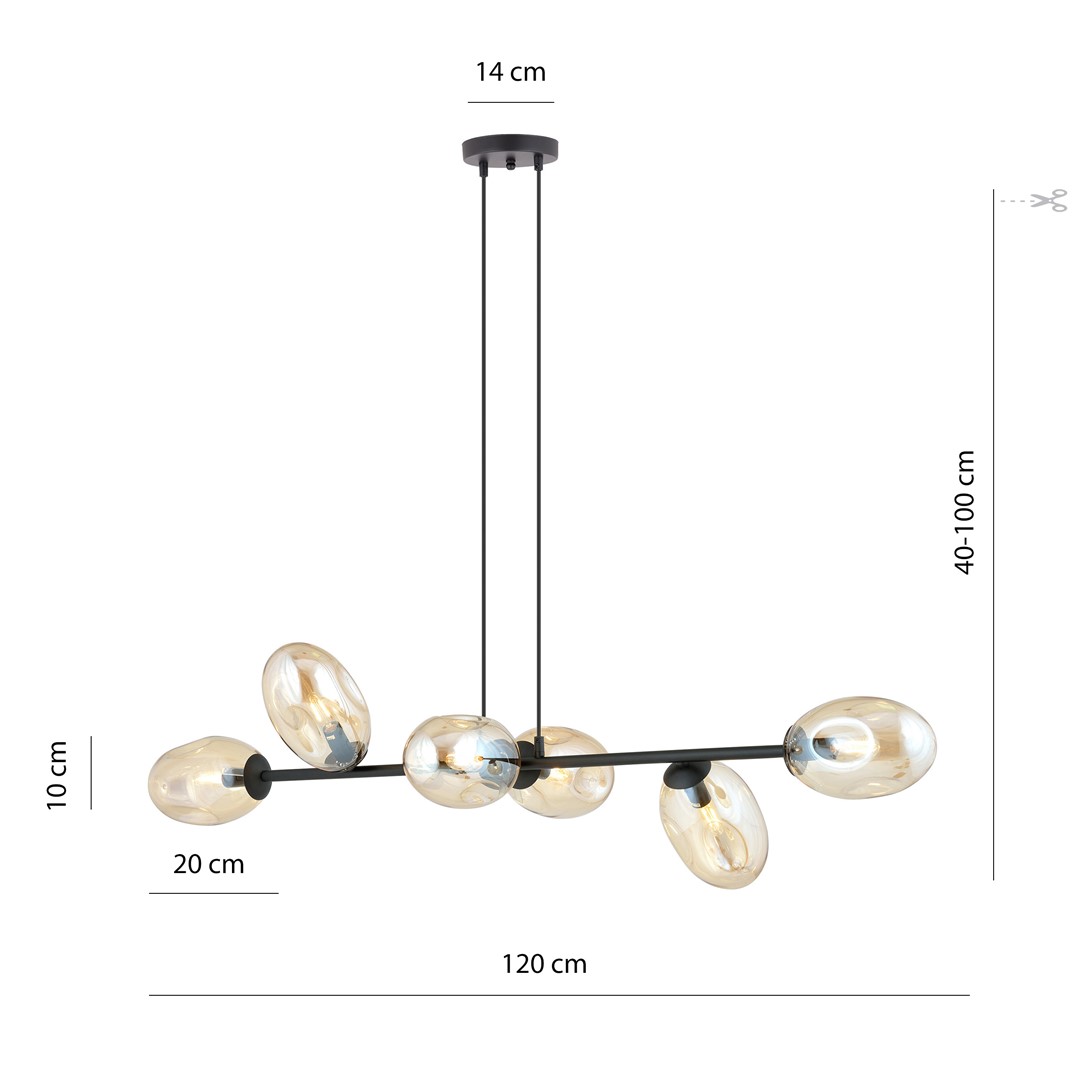 Hanglamp Zikon Zwart Ø12 cm - Afbeelding 5