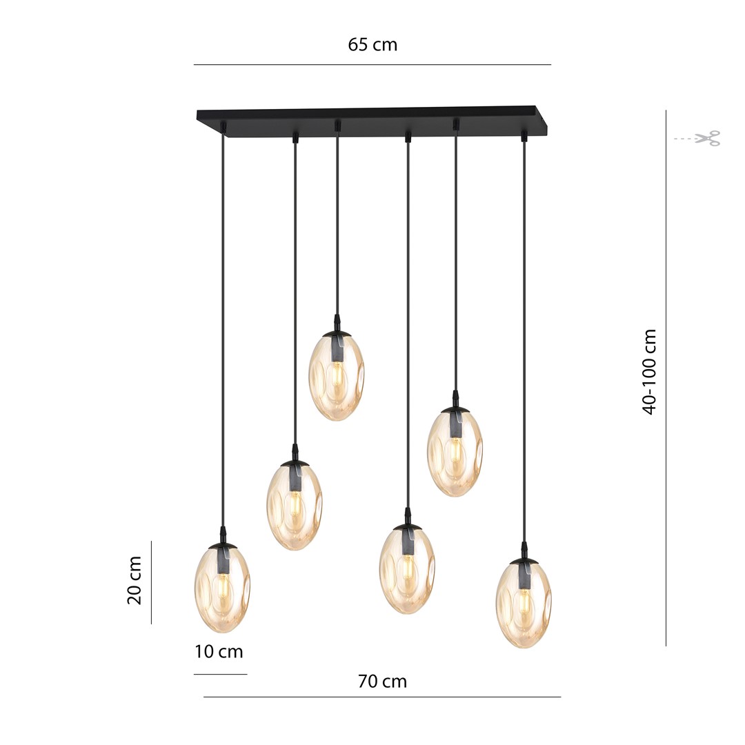 Hanglamp Bauskan Zwart Ø12 cm - Afbeelding 5