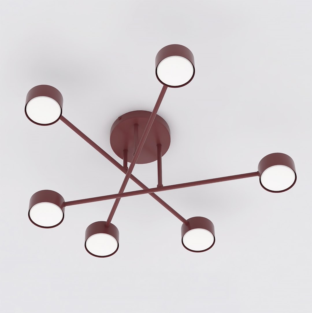 Plafondlamp Causon Bordeaux - Afbeelding 5