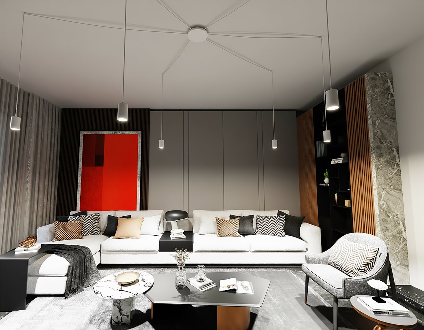 Hanglamp Skeril Wit - Afbeelding 5