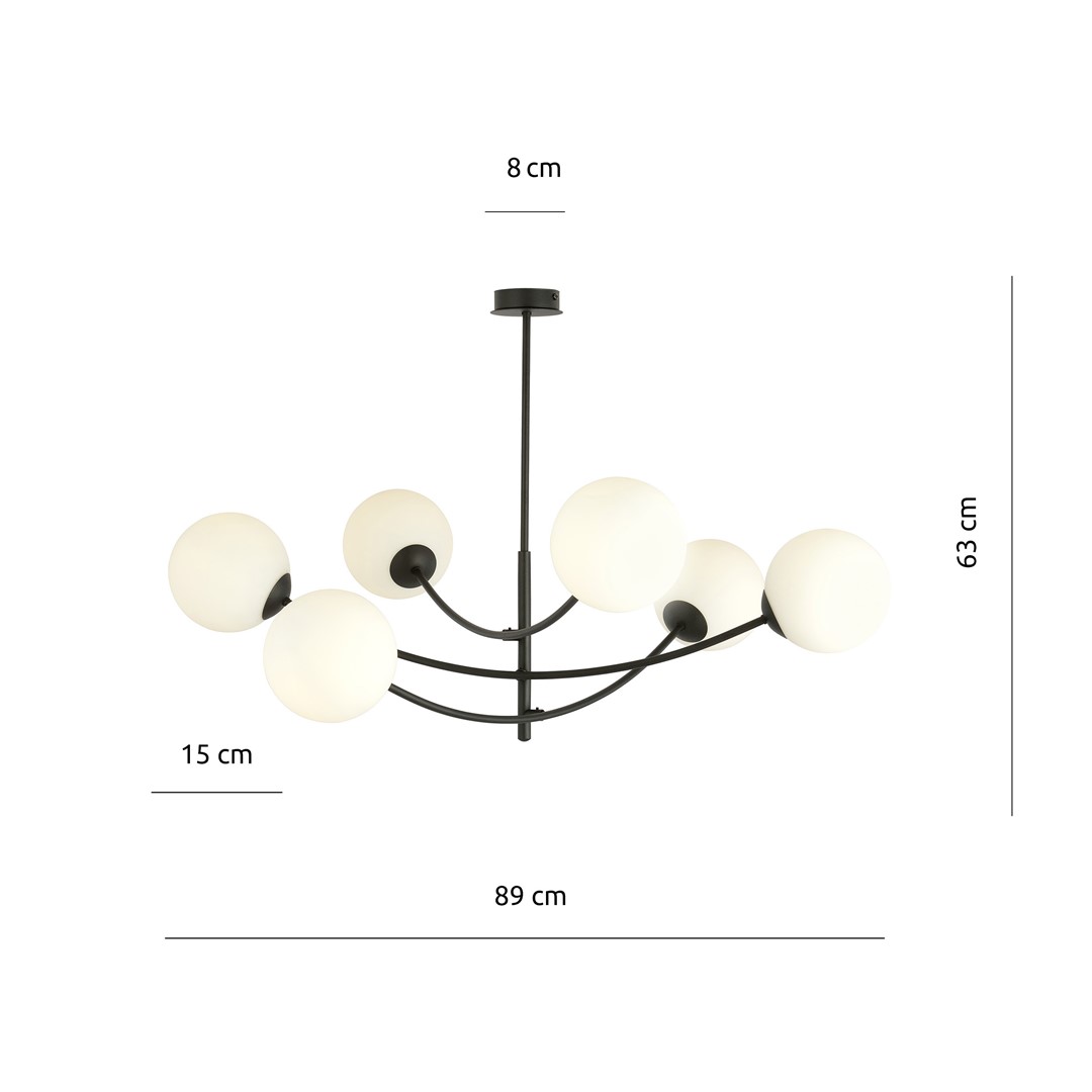 Plafondlamp Lelang Zwart Ø15 cm - Afbeelding 5
