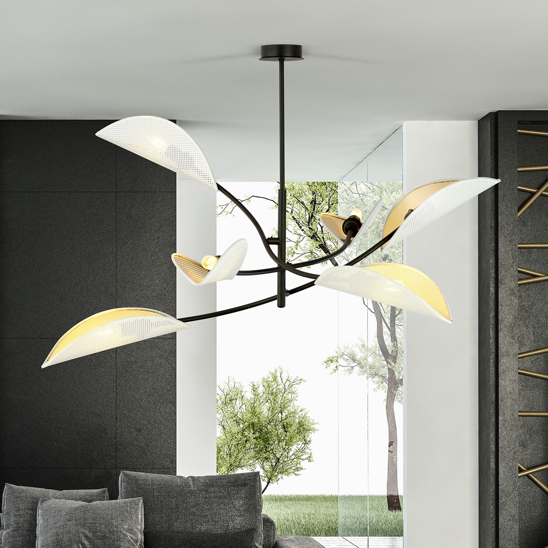 Plafondlamp Tussea Zwart Ø12 cm - Afbeelding 5
