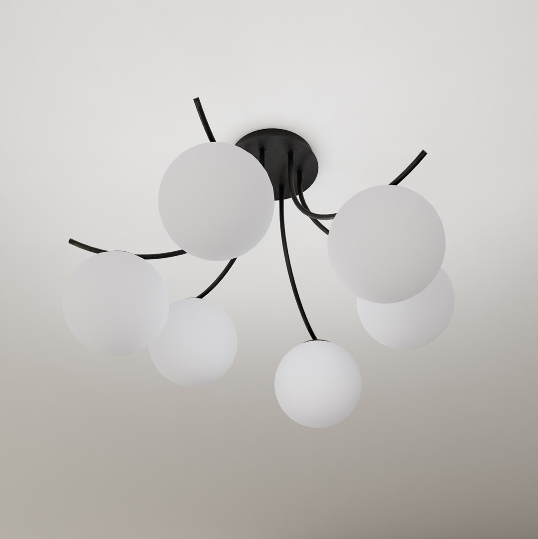 Plafondlamp Doornen Zwart Ø15 cm - Afbeelding 5