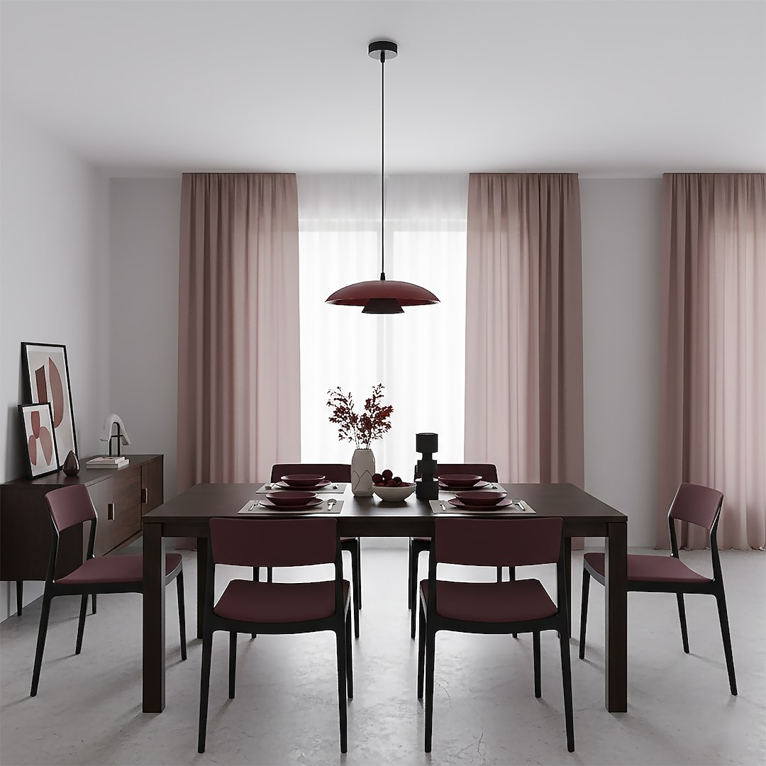 Hanglamp Heby Bordeaux - Afbeelding 5