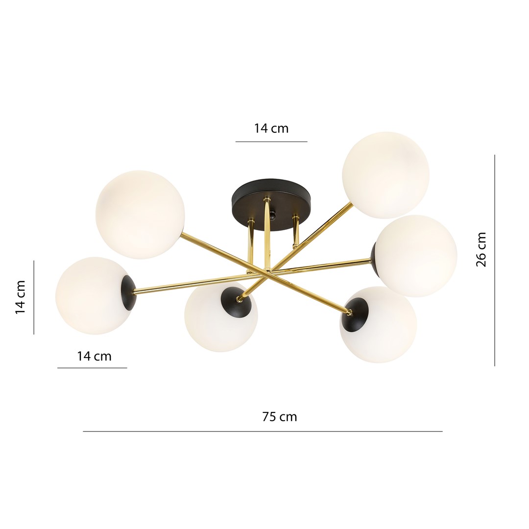 Plafondlamp Ventund Zwart Ø14 cm - Afbeelding 6