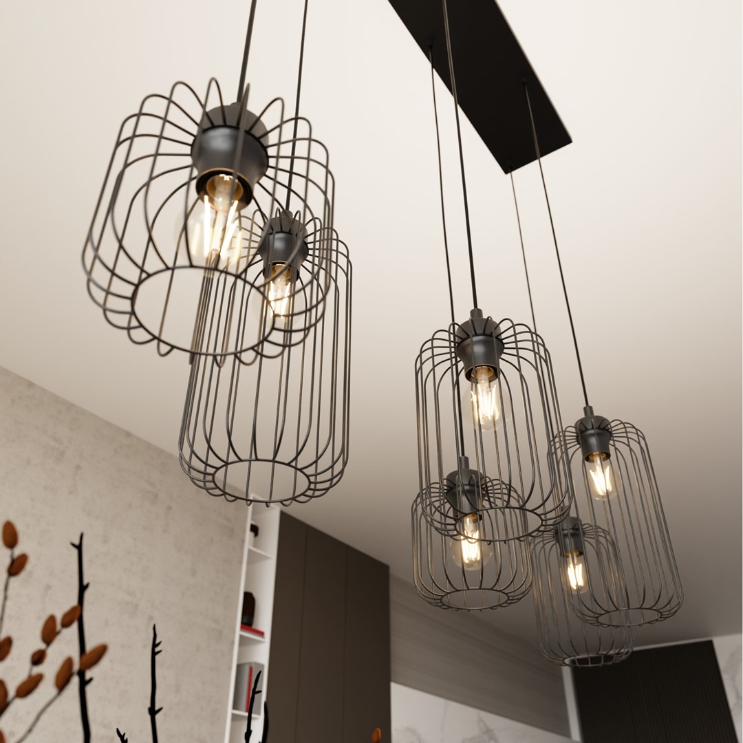 Hanglamp Meevund Zwart Ø16 cm - Afbeelding 6