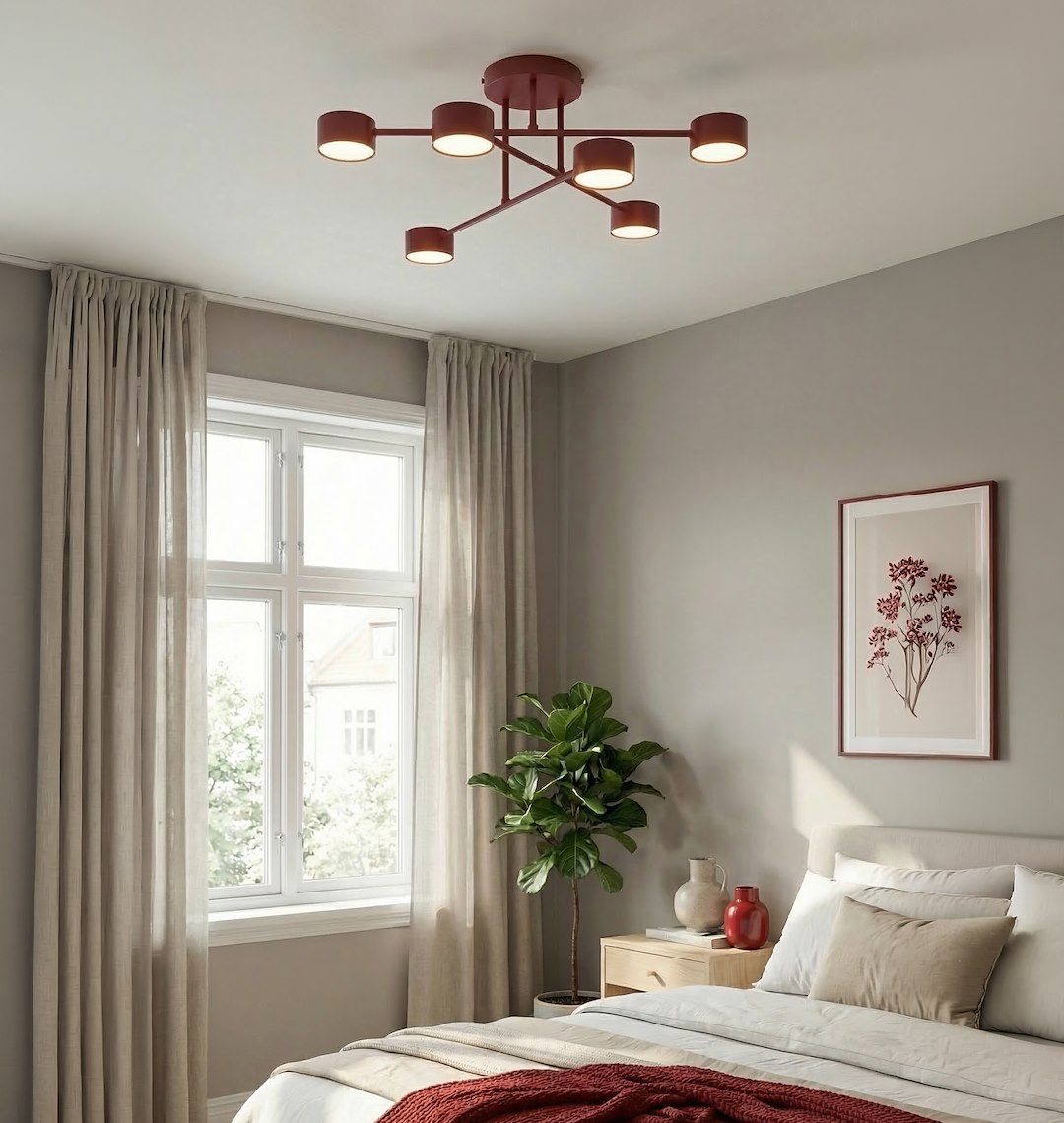 Plafondlamp Causon Bordeaux - Afbeelding 6