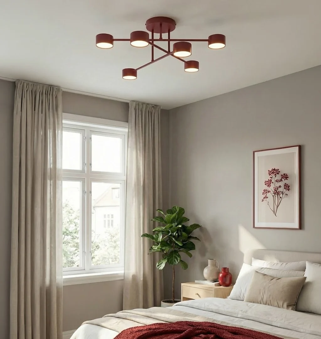 Plafondlamp Causon Bordeaux - Afbeelding 6