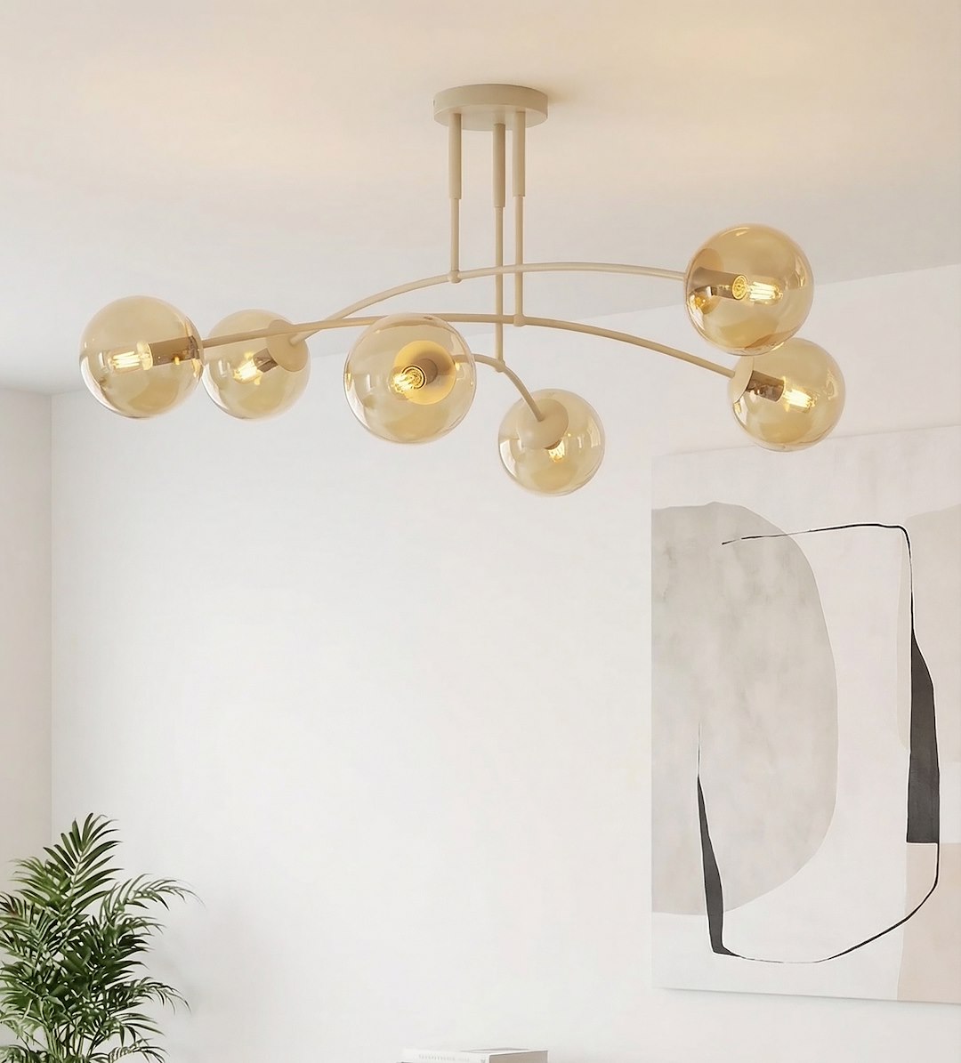 Plafondlamp Cierrond Beige Ø14 cm - Afbeelding 6