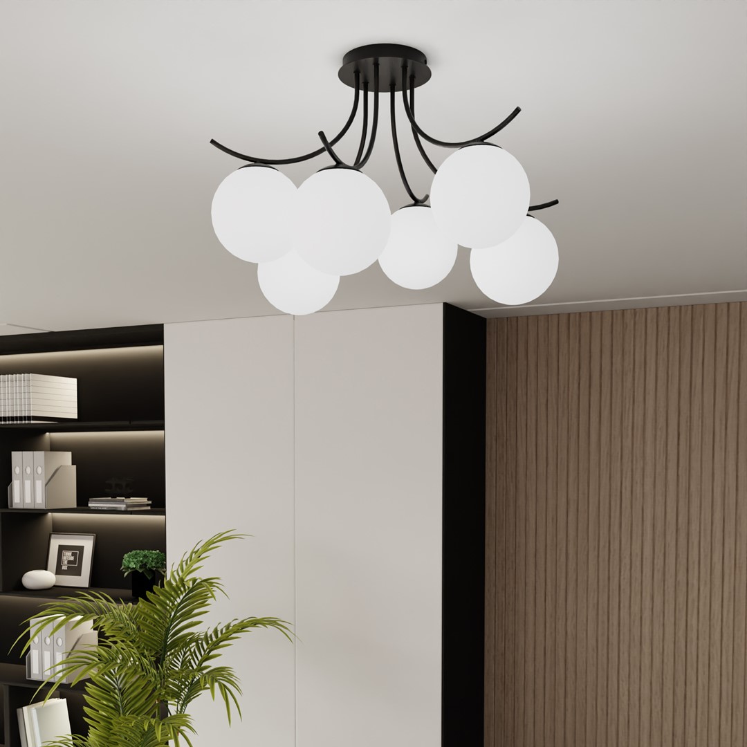 Plafondlamp Doornen Zwart Ø15 cm - Afbeelding 6