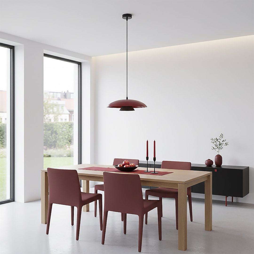 Hanglamp Heby Bordeaux - Afbeelding 6