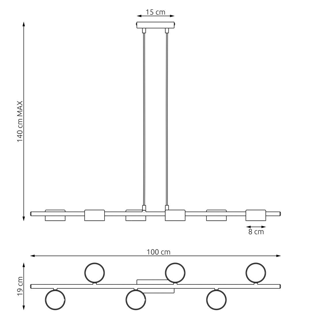 Hanglamp Riennik Zwart - Afbeelding 6