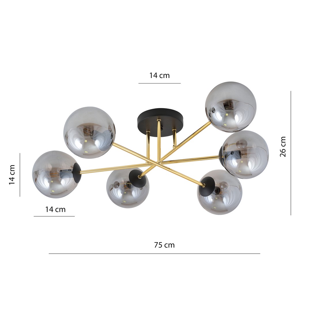 Plafondlamp Tolvella Zwart Ø14 cm - Afbeelding 7