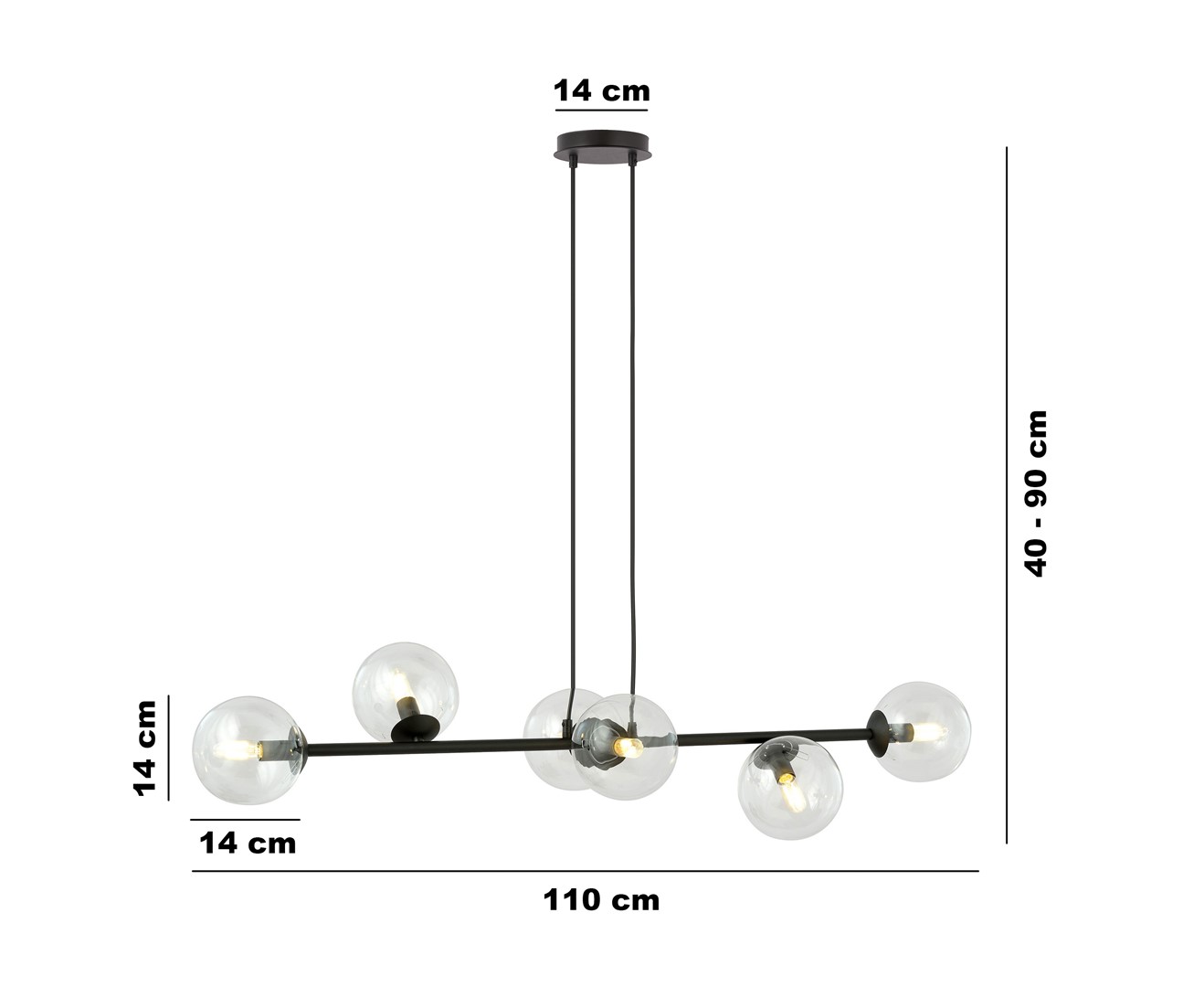Hanglamp Treiltand Zwart Ø14 cm - Afbeelding 7