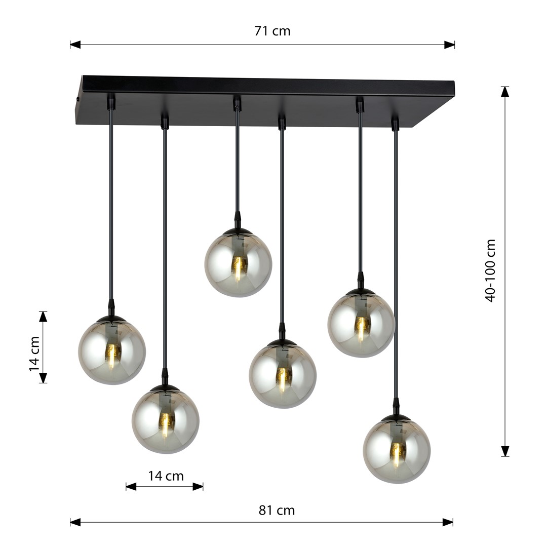 Hanglamp Hestun Zwart Ø14 cm - Afbeelding 7