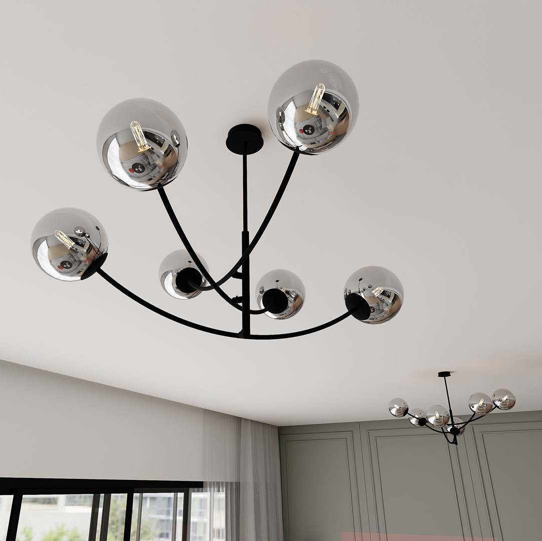 Plafondlamp Rendin Zwart Ø14 cm - Afbeelding 7