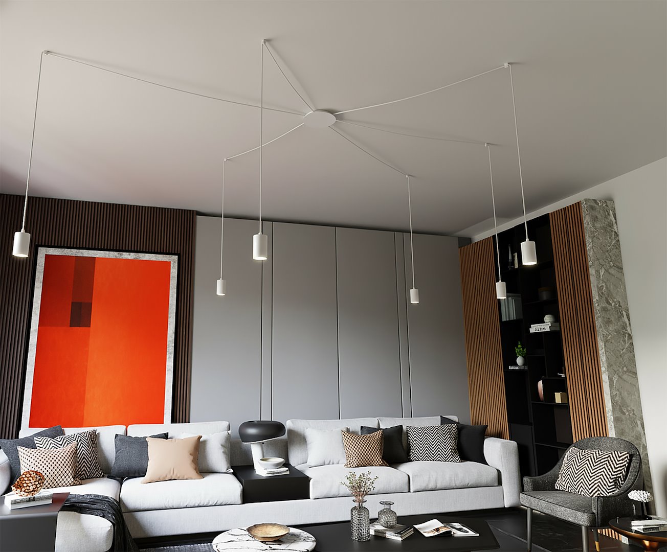 Hanglamp Skeril Wit - Afbeelding 7