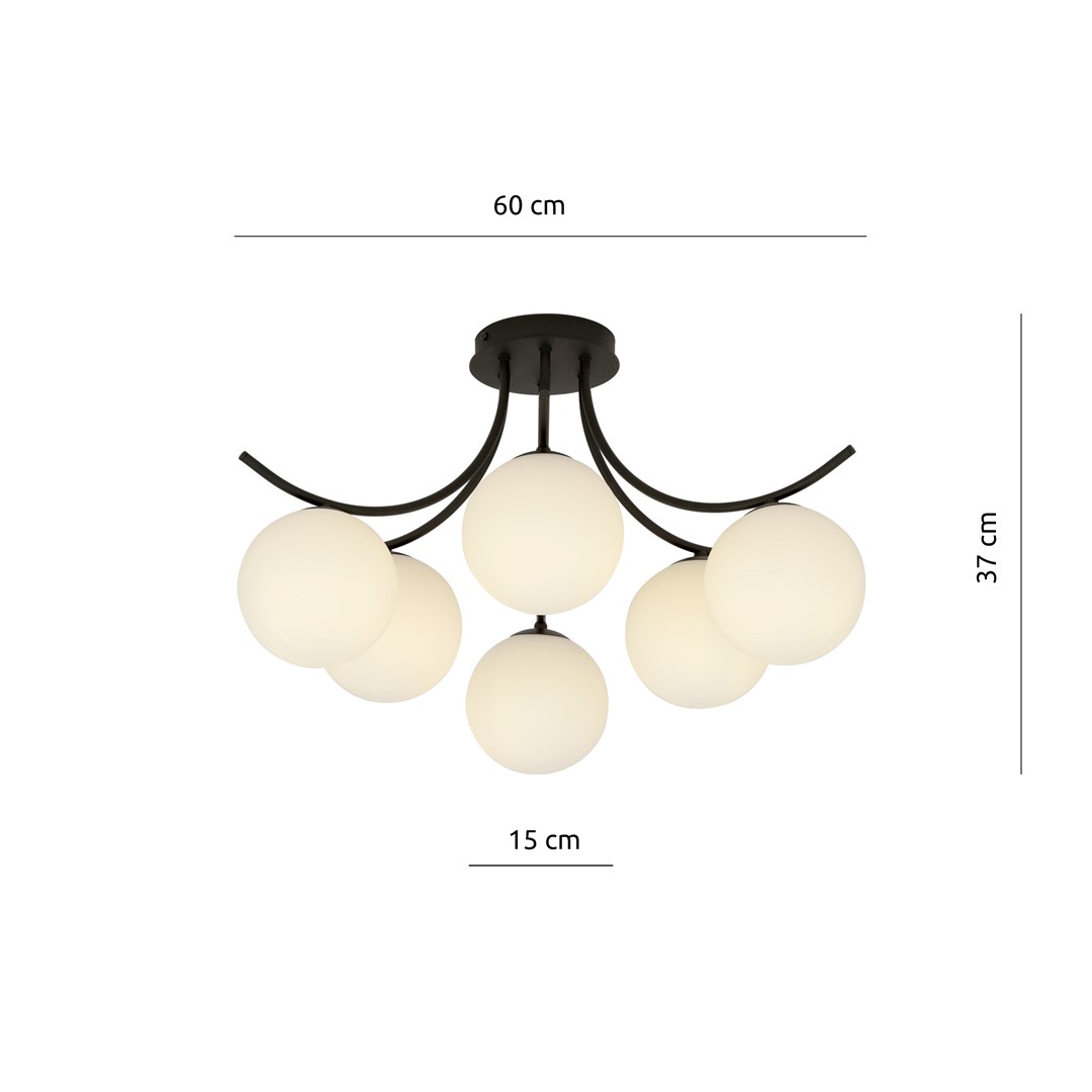 Plafondlamp Doornen Zwart Ø15 cm - Afbeelding 7