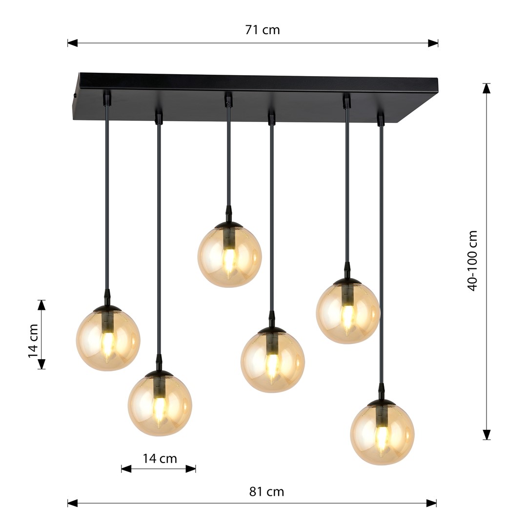 Hanglamp Sieskura Zwart Ø14 cm - Afbeelding 7