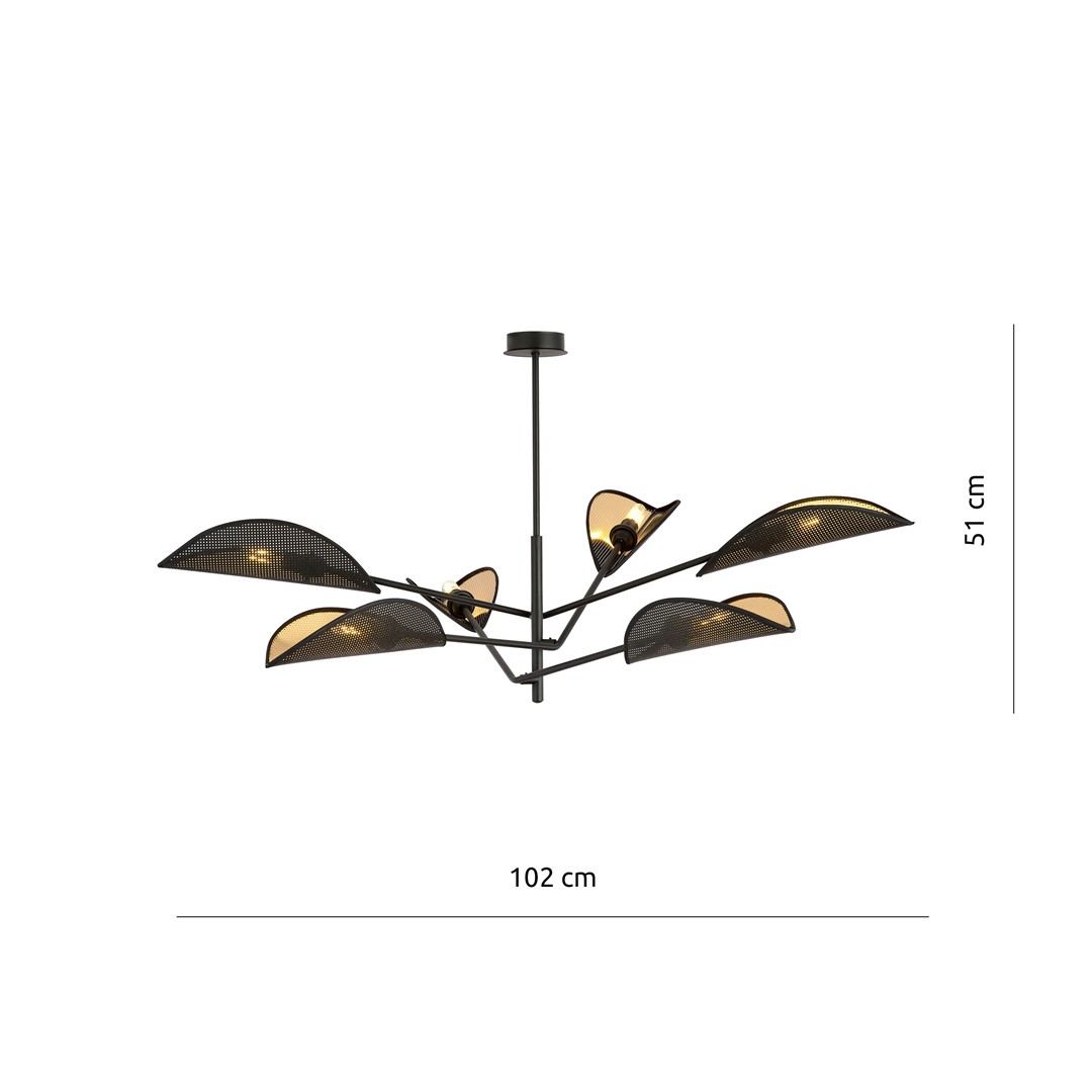 Plafondlamp Kumoro Zwart Ø12 cm - Afbeelding 7