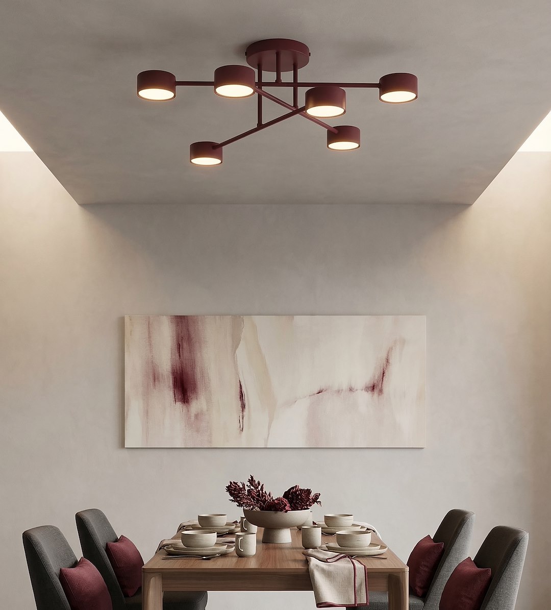 Plafondlamp Causon Bordeaux - Afbeelding 8
