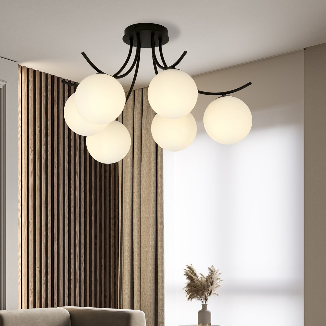 Plafondlamp Doornen Zwart Ø15 cm - Afbeelding 8