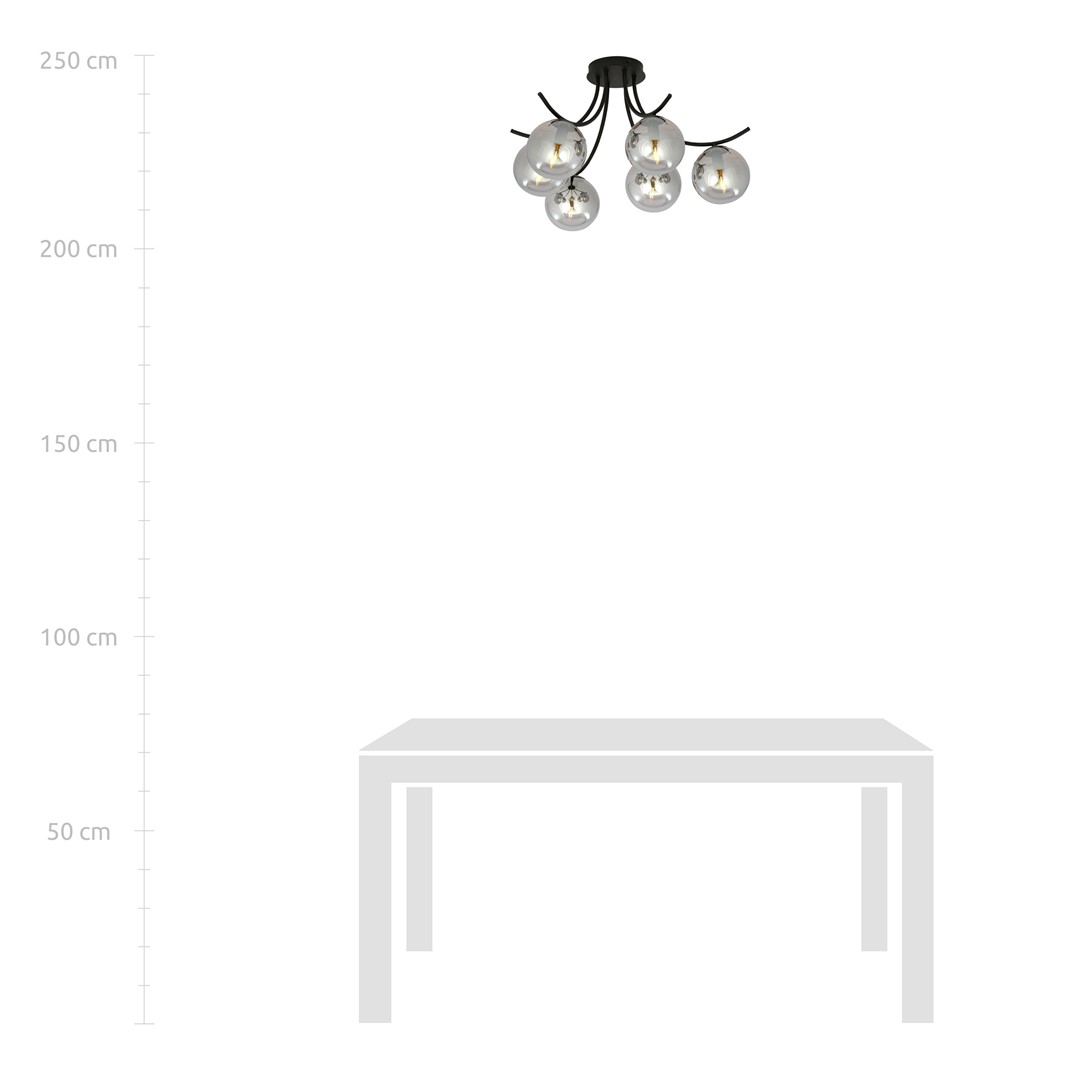 Plafondlamp Daurmek Zwart Ø14 cm - Afbeelding 8
